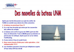bateau de l'UNM