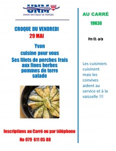 croque du vendredi 29 Mai