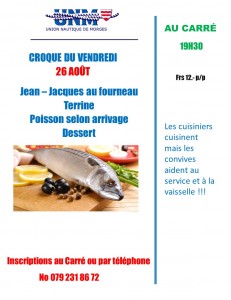 croque du vendredi 26 Aout 2016