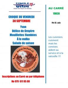 croque du vendredi 30 septembre 2016