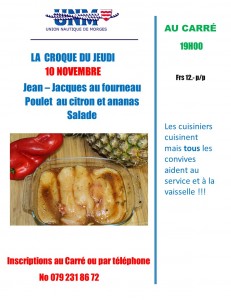 croque du jeudi 10 Novembre 2016