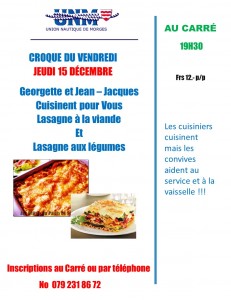 croque du Jeudi 15 Décembre 2016