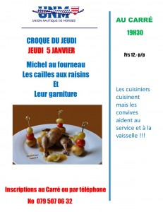 croque du Jeudi 5 janvier 2017